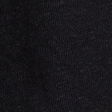  Kadın Siyah Keten Karışımlı Bisiklet Yaka T-Shirt