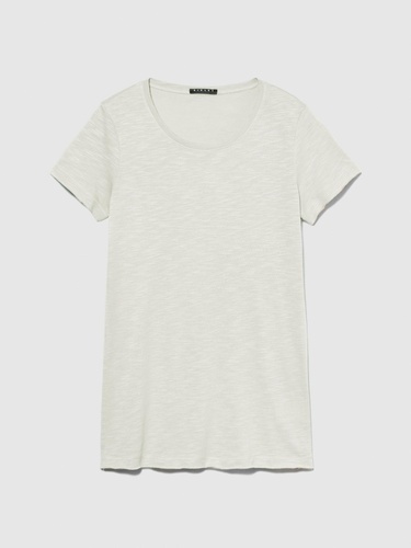  Kadın Bej Pamuk Modal Karışımlı Bisiklet Yaka T-Shirt