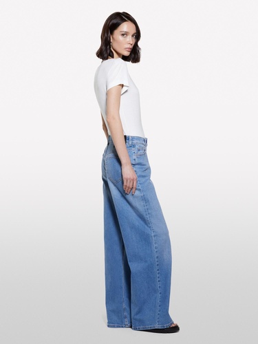  Kadın Kırık Beyaz Viskoz Karışımlı Bisiklet Yaka Regular Fit T-Shirt