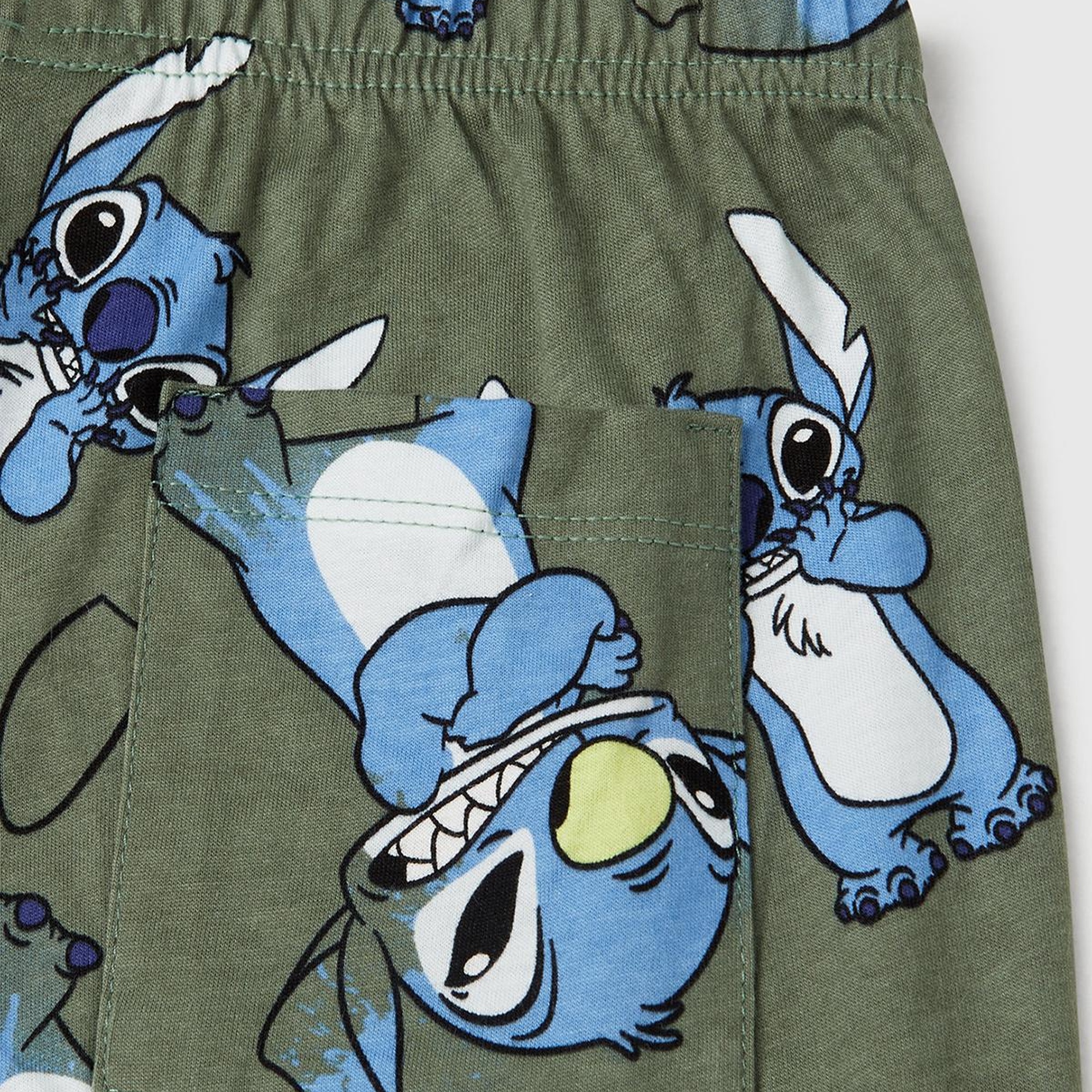 Erkek Çocuk Açık Gri Melanj Baskılı Üst ve Arkası Cepli Alt Pijama Takımı