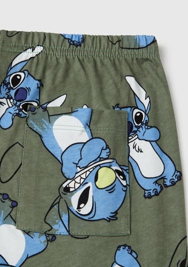  Erkek Çocuk Açık Gri Melanj Baskılı Üst ve Arkası Cepli Alt Pijama Takımı