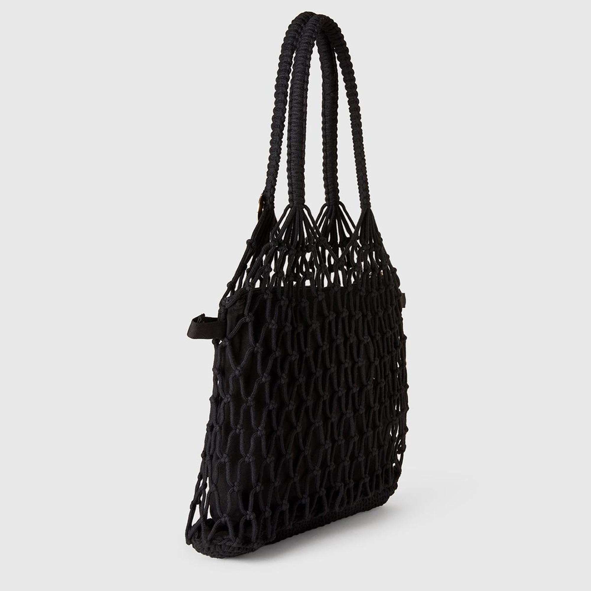 Kadın Siyah İçi Pamuk Delikli Omuz Çantası