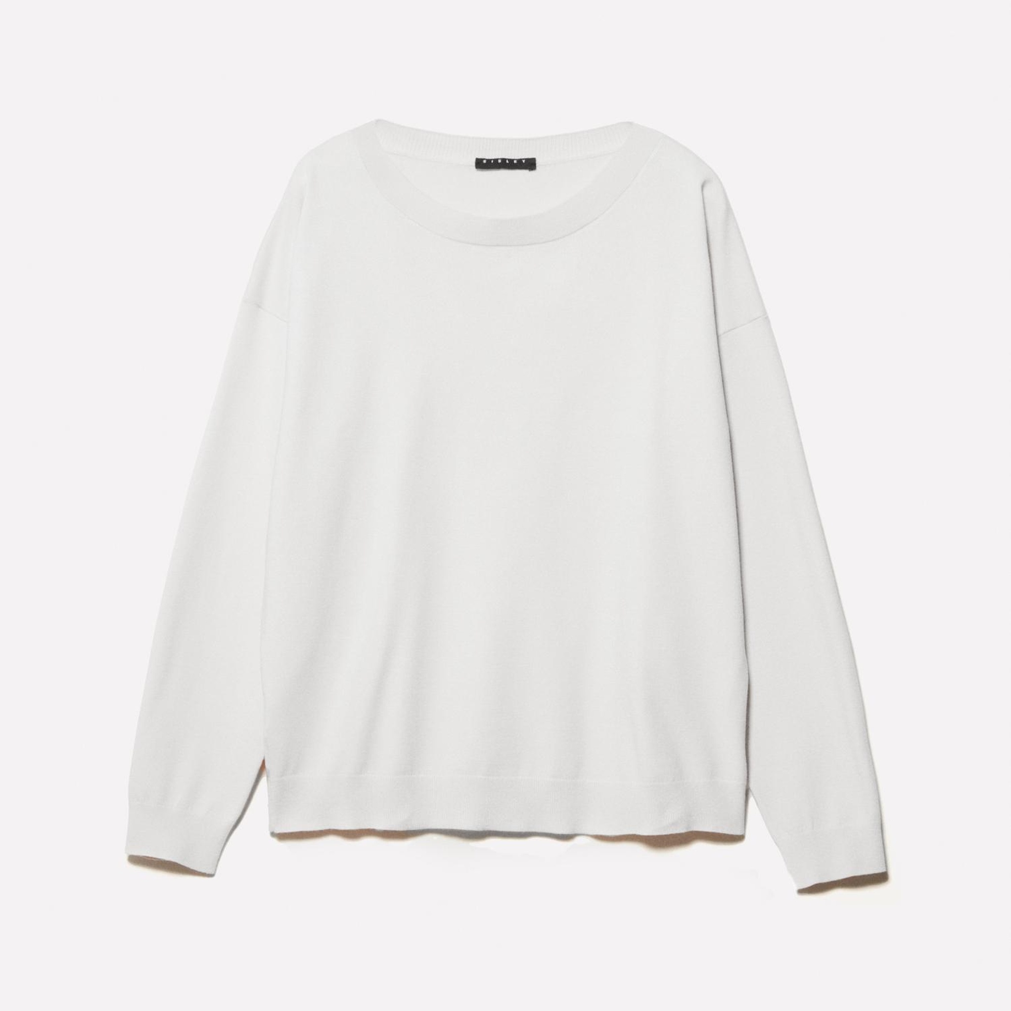 Kadın Bej Viskoz Karışımlı Normal Kesim Düz Kayık Yaka Kazak