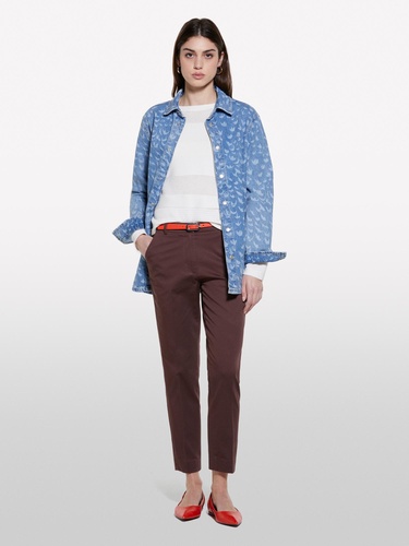  Kadın Bej Viskoz Karışımlı Şerit Efektli Kayık Yaka Kazak