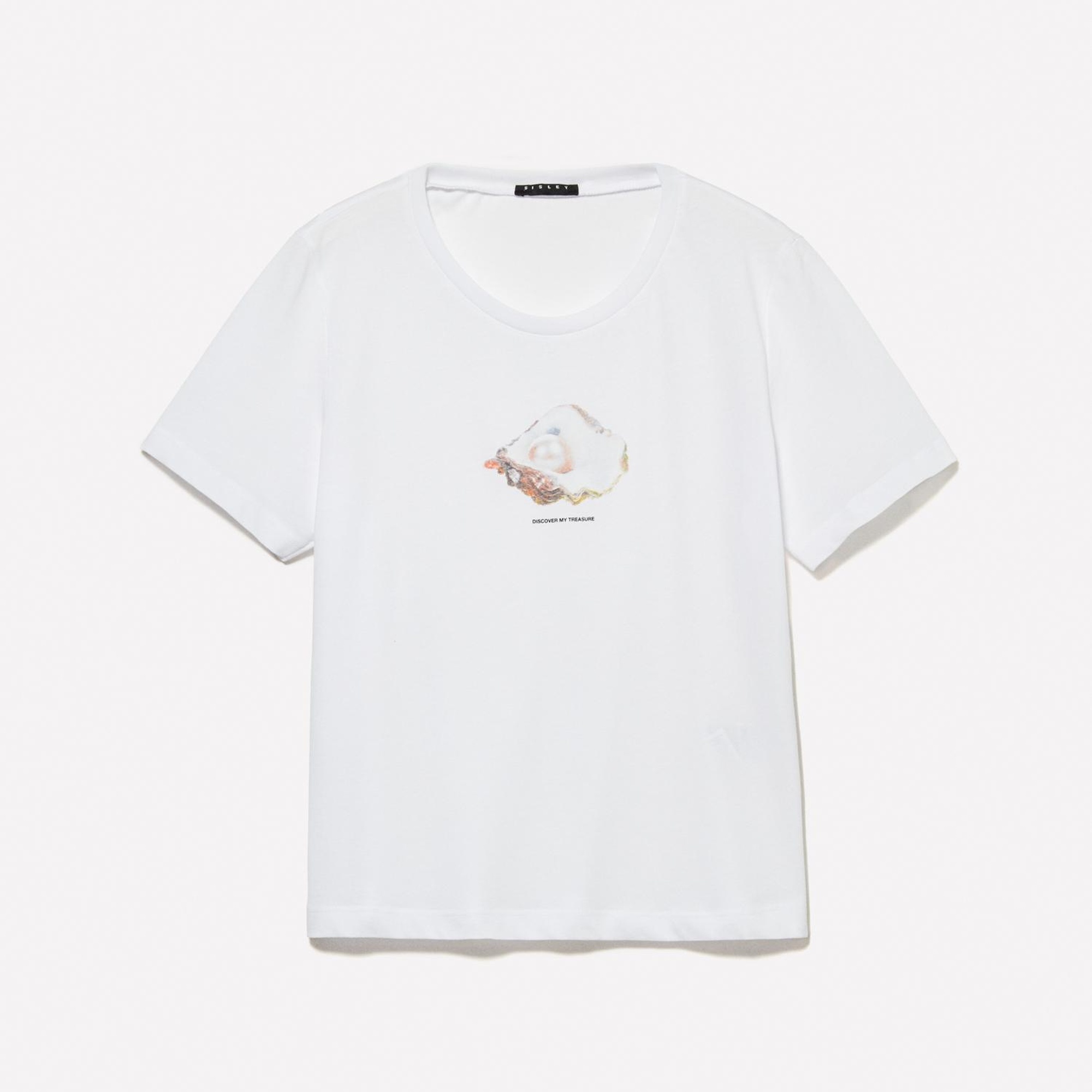 Kadın Beyaz Mix %100 Pamuk Baskılı Bisiklet Yaka Regular Fit T-Shirt