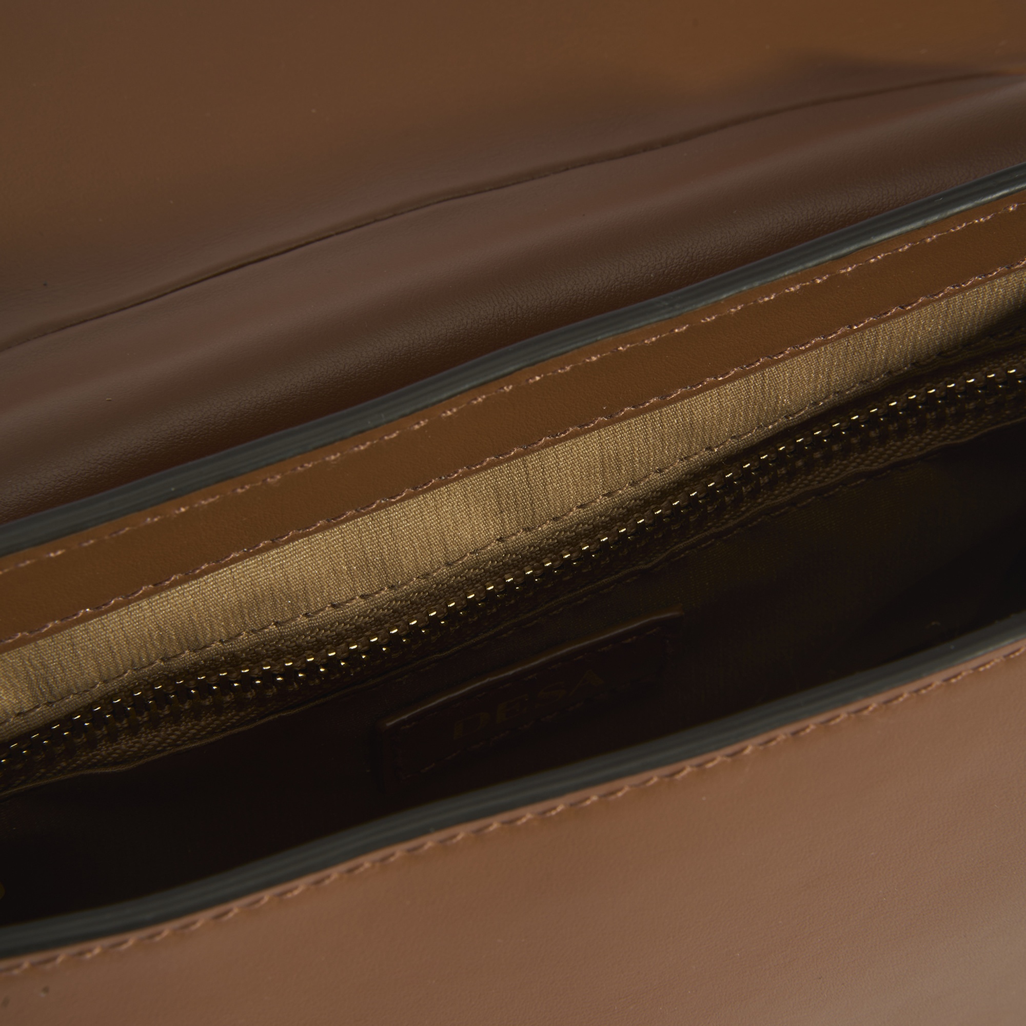 Kadın Düğüm Askılı Konyak Deri Omuz Çantası