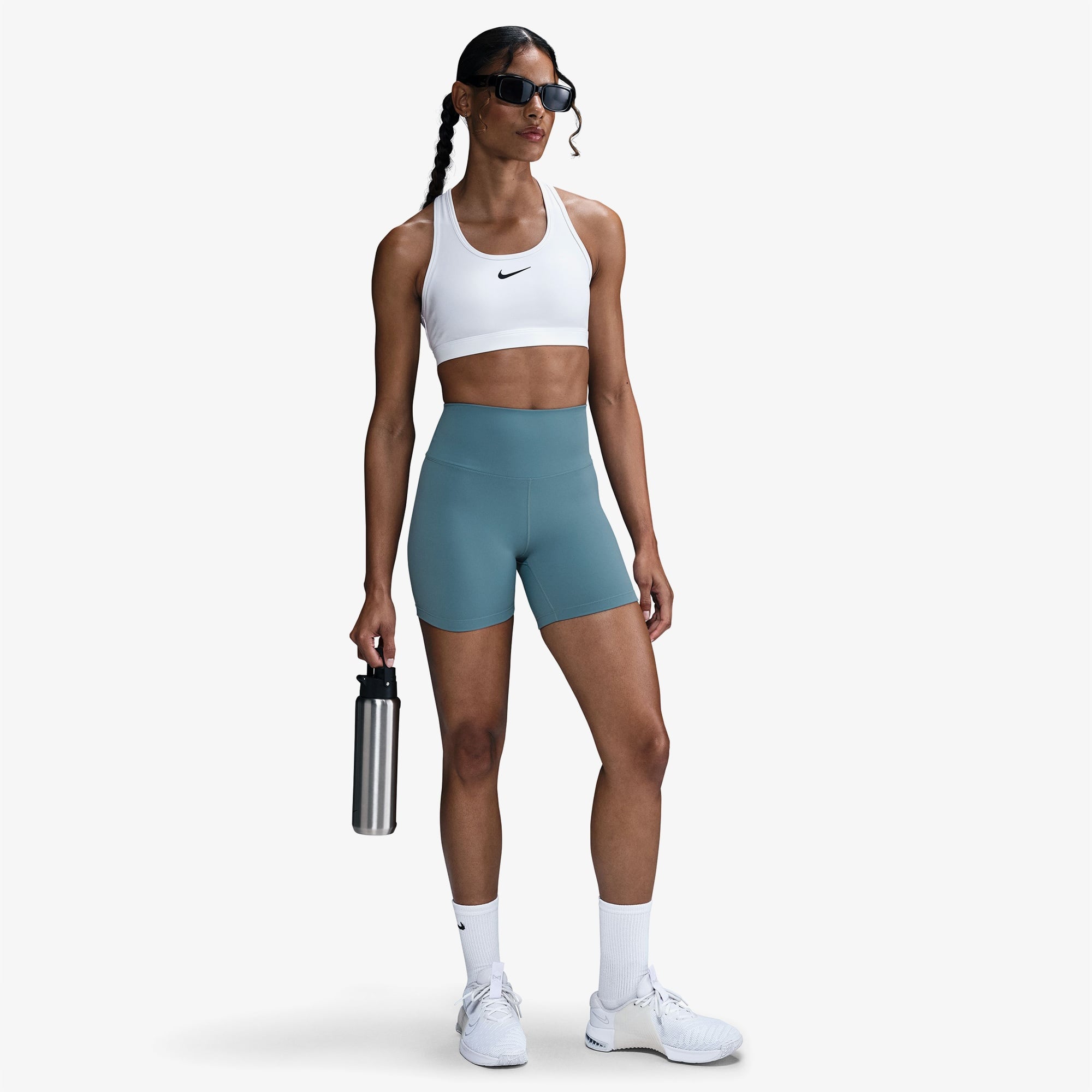 Nike One Dri-Fit 13 cm Kadın Mavi Tayt