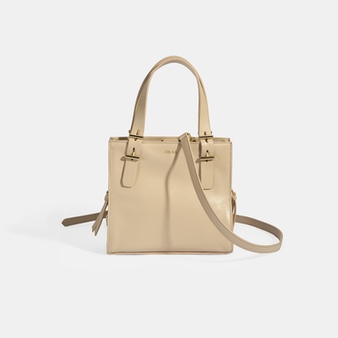  Kadın Bej Deri Omuz Çantası