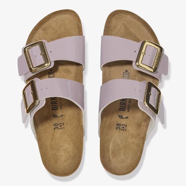  Birkenstock Sydney Cushion Buckle Bf Patent Kadın Mor Terlik