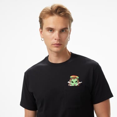  Ripndip Smoking Rasta Alien Erkek Siyah T-Shirt