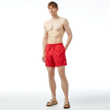  Nautica Erkek Kırmızı Baskılı Mayo Şort