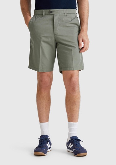  Erkek Soluk Yeşil %100 Koton Paraşüt Kumaş Bermuda Şort