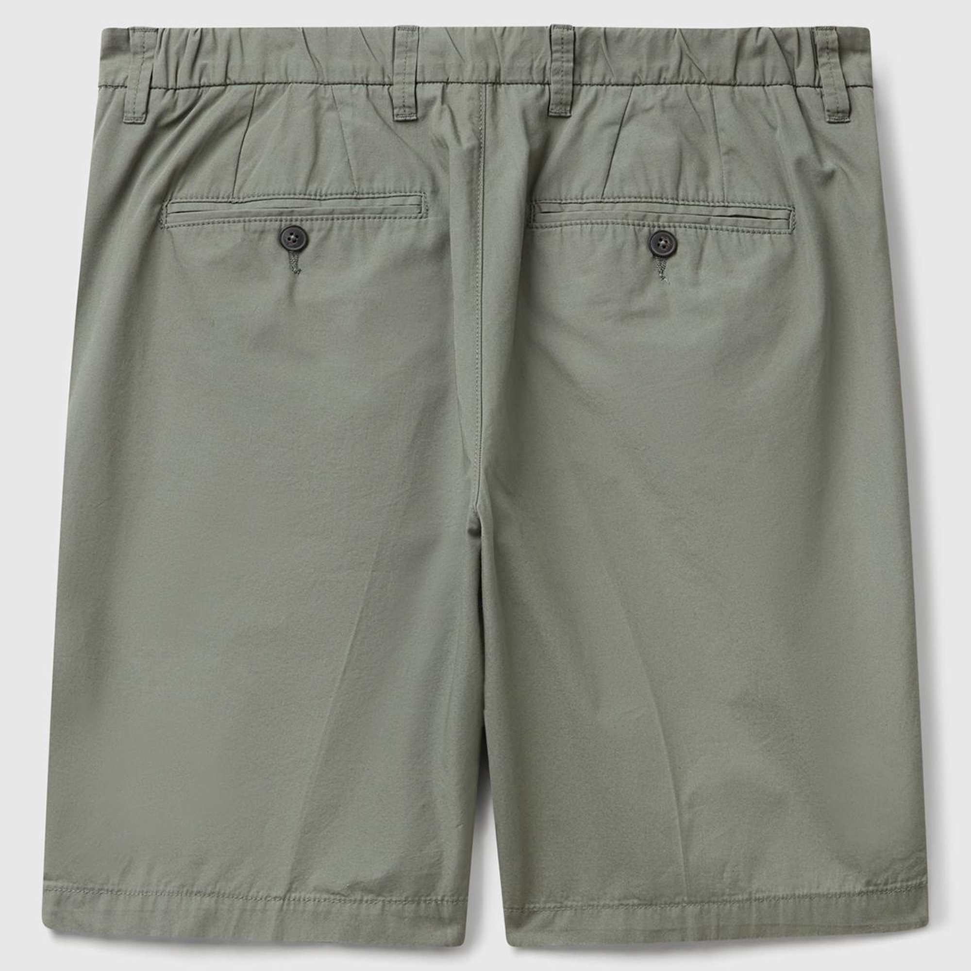 Erkek Soluk Yeşil %100 Koton Paraşüt Kumaş Bermuda Şort