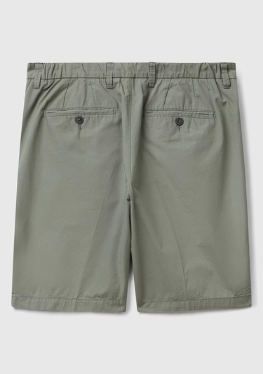  Erkek Soluk Yeşil %100 Koton Paraşüt Kumaş Bermuda Şort