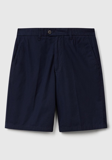  Erkek Lacivert %100 Koton Paraşüt Kumaş Bermuda Şort
