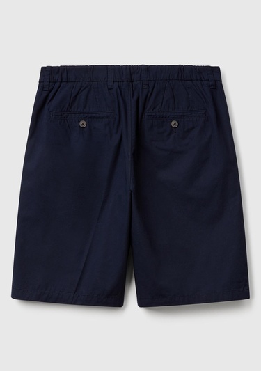  Erkek Lacivert %100 Koton Paraşüt Kumaş Bermuda Şort