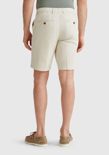  Erkek Taş Rengi %100 Koton Paraşüt Kumaş Bermuda Şort
