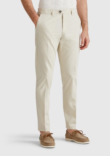  Erkek Taş Rengi %100 Koton Paraşüt Kumaş Slim Fit Chino Pantolon