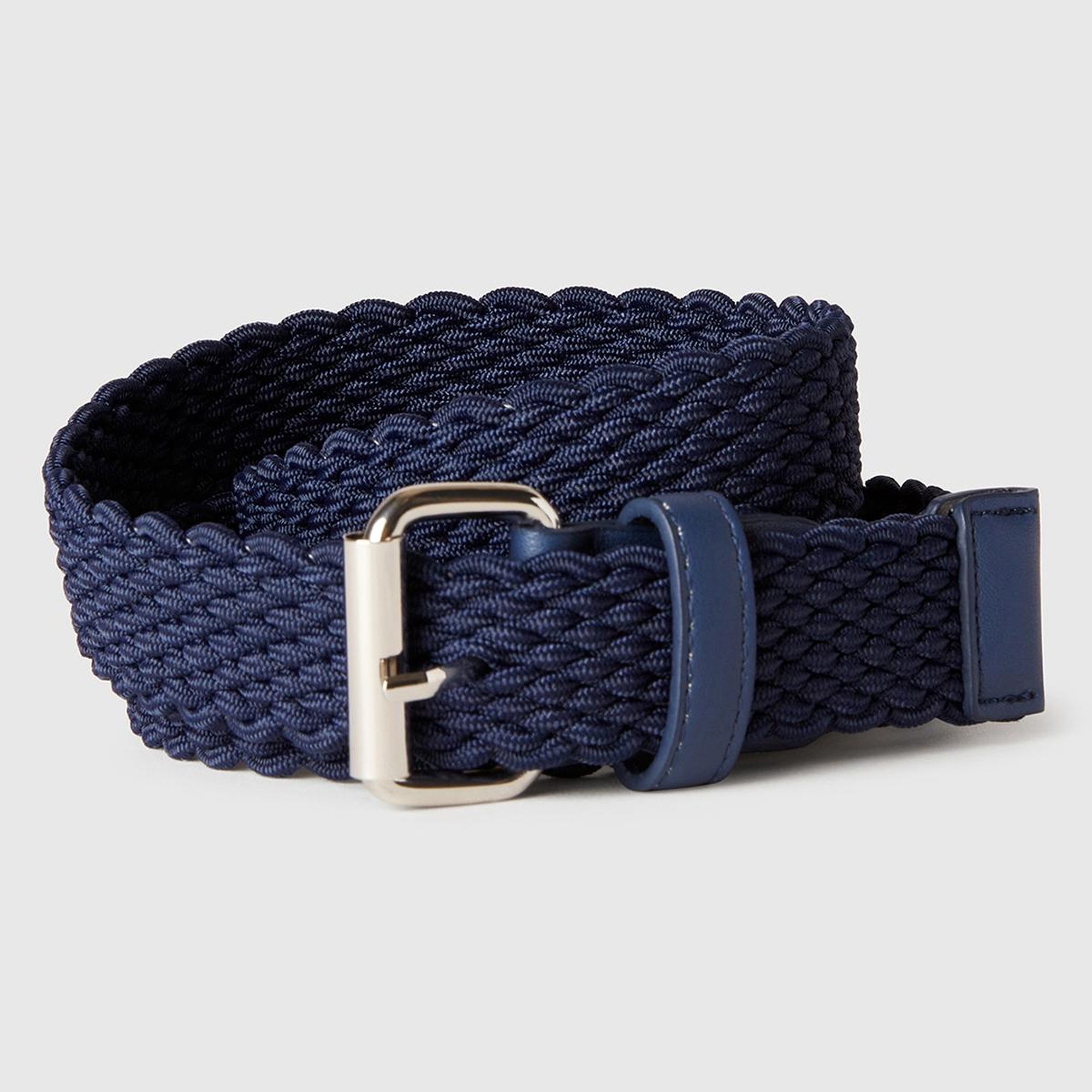 Erkek Lacivert Örgü Kemer