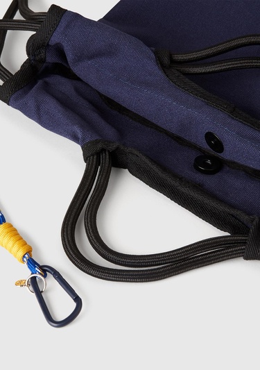  Erkek Lavanta Mavisi Kanvas Büzgülü Sırt Çantası