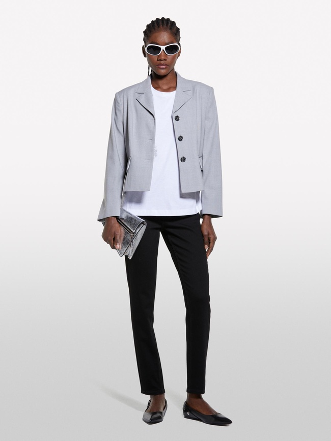  Kadın Beyaz Mix %100 Pamuk Baskılı Bisiklet Yaka Regular Fit T-Shirt