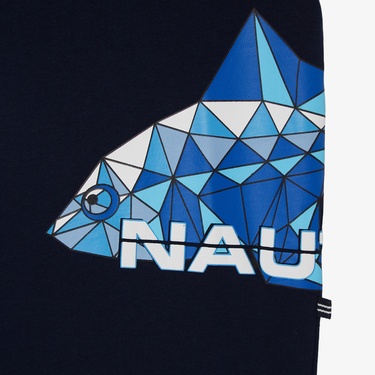  Nautica Erkek Çocuk Lacivert Regular Fit Baskılı T-Shirt