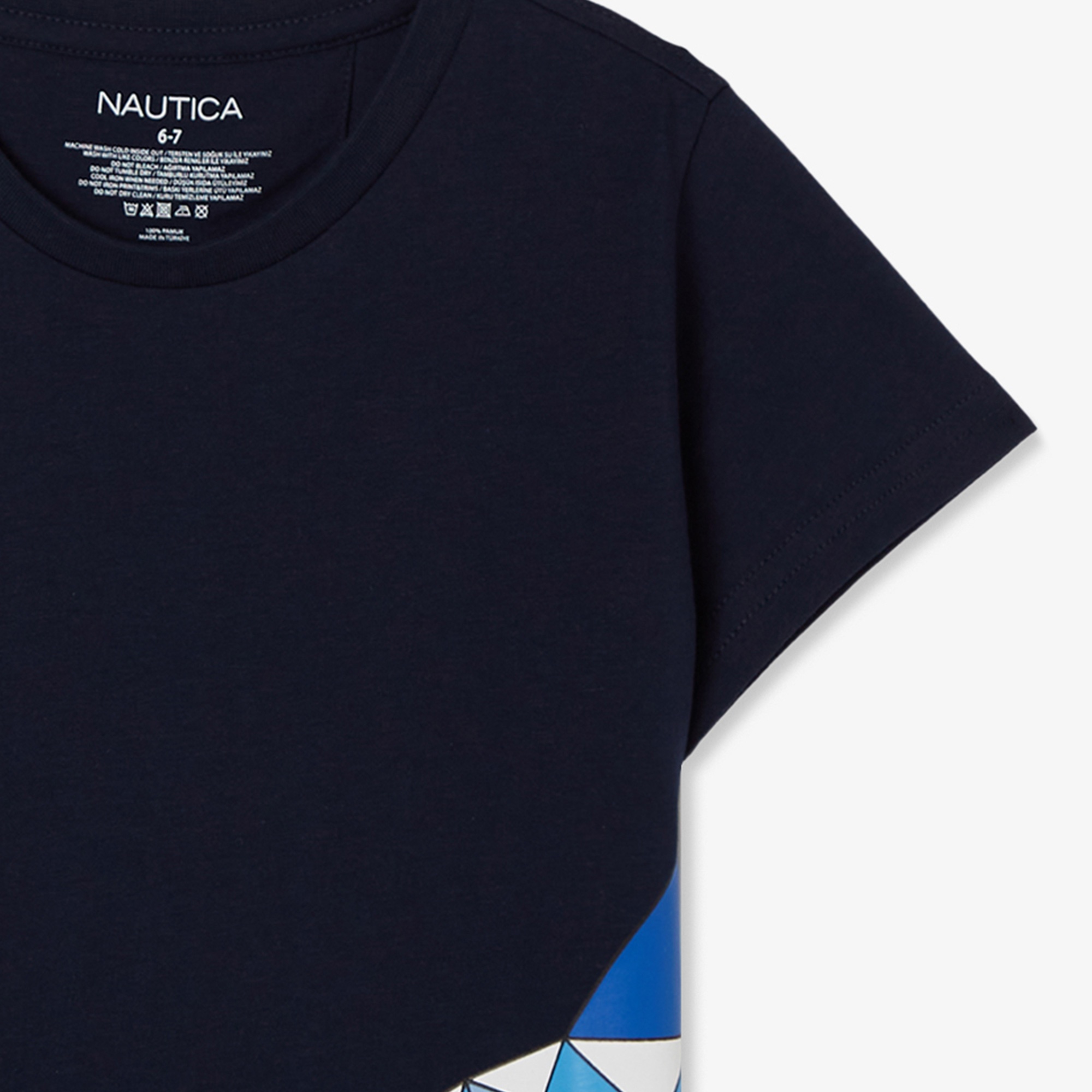 Nautica Erkek Çocuk Lacivert Regular Fit Baskılı T-Shirt