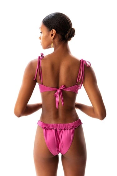  Movom Aster Frill Kadın Bikini Takım Pembe