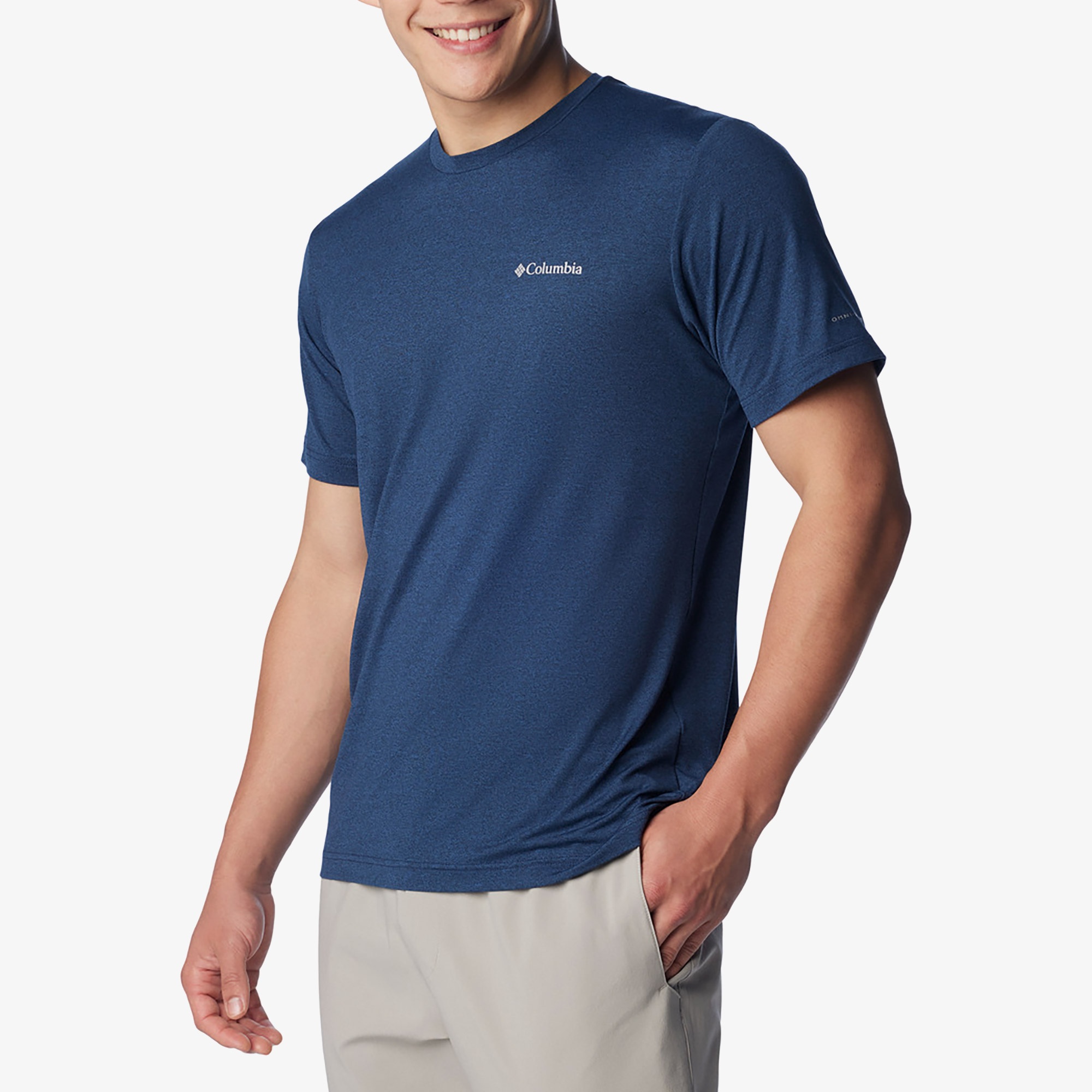 Columbia Tech Trail Crew Neck Erkek Lacivert T-Shirt