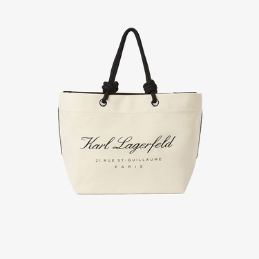  Karl Lagerfeld Kadın Bej Plaj Çantası