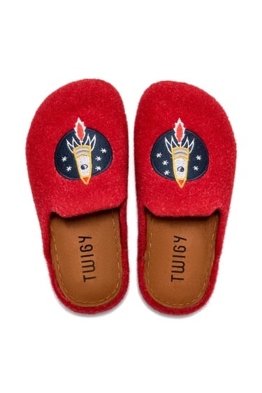  Roket Çocuk Ev Terliği Kırmızı 30/35