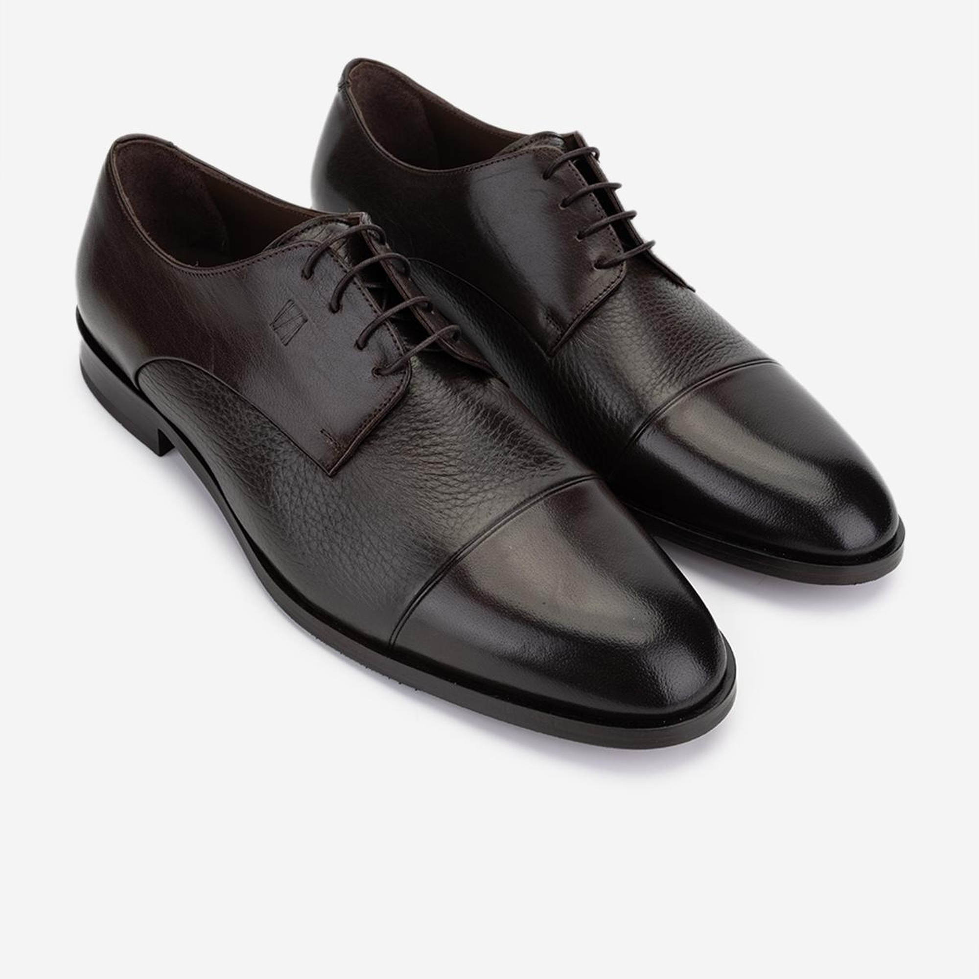 Valmenti Erkek Hakiki Deri Kahverengi Klasik Ayakkabı