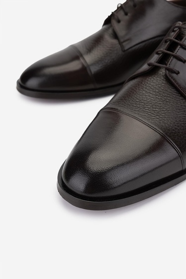  Valmenti Erkek Hakiki Deri Kahverengi Klasik Ayakkabı