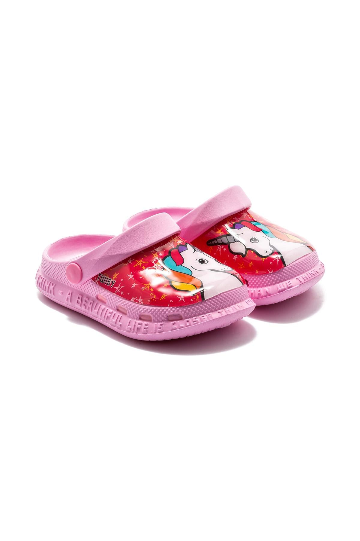  Unıcorn Çocuk Sabo Terlik Pembe 22/29