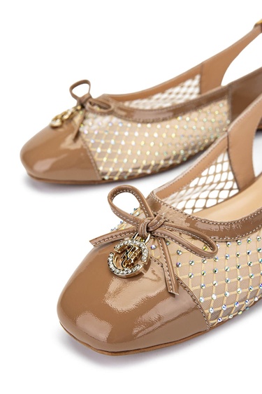  Tamer Tanca Kadın Deri & Tekstil Bej Babet Ayakkabı