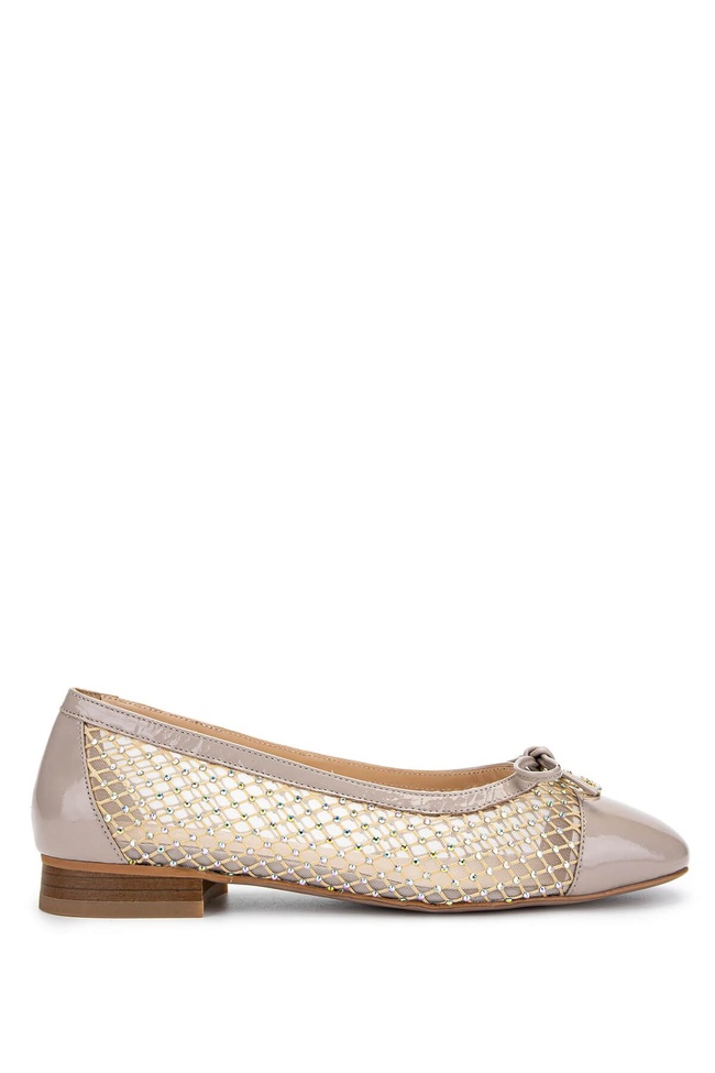  Tamer Tanca Kadın Deri & Tekstil Bej Babet Ayakkabı