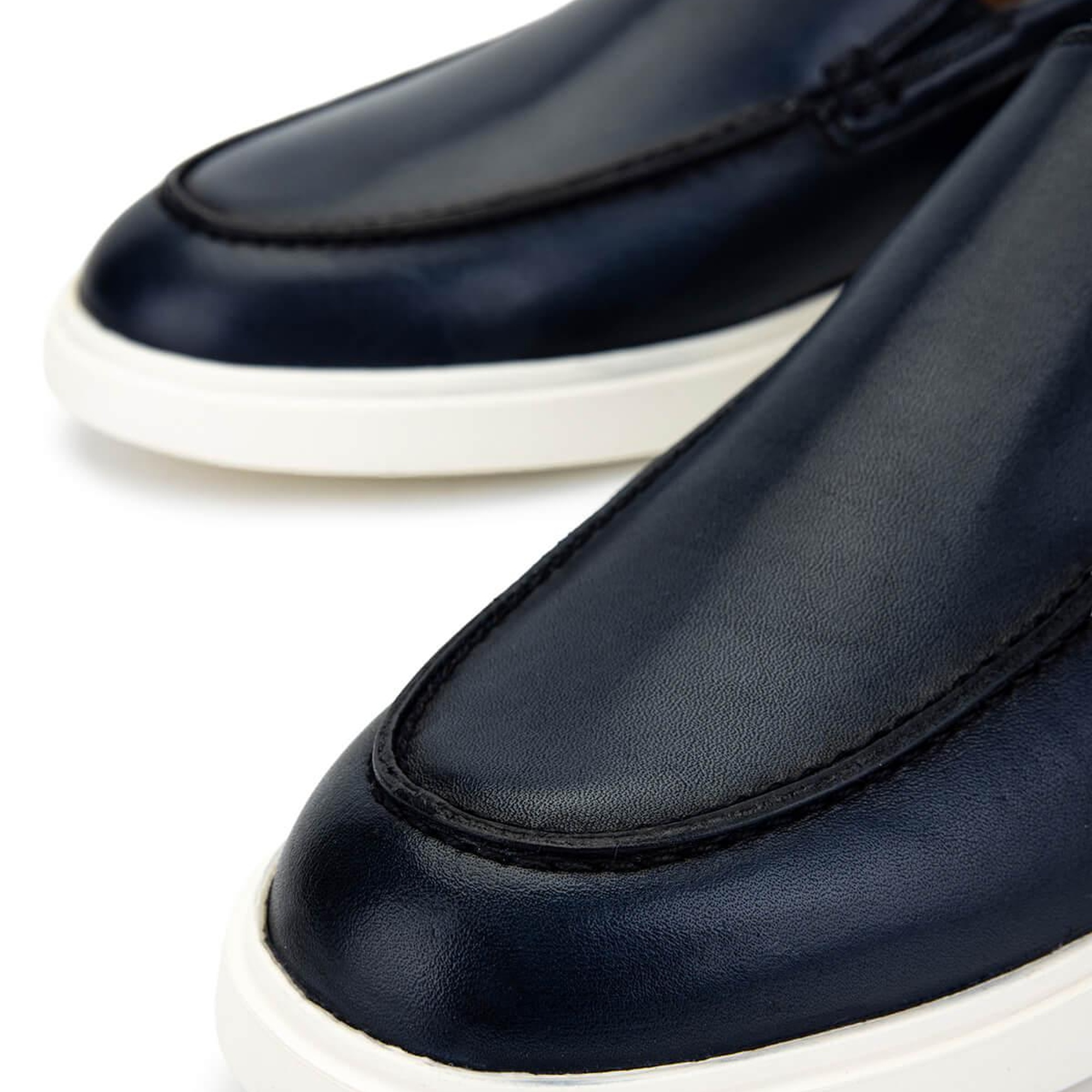 Tamer Tanca Erkek Hakiki Deri Lacivert Loafer Ayakkabı