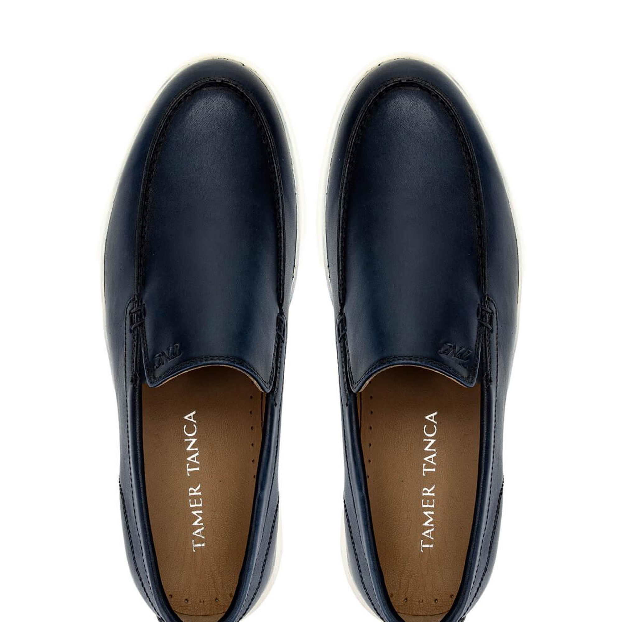 Tamer Tanca Erkek Hakiki Deri Lacivert Loafer Ayakkabı