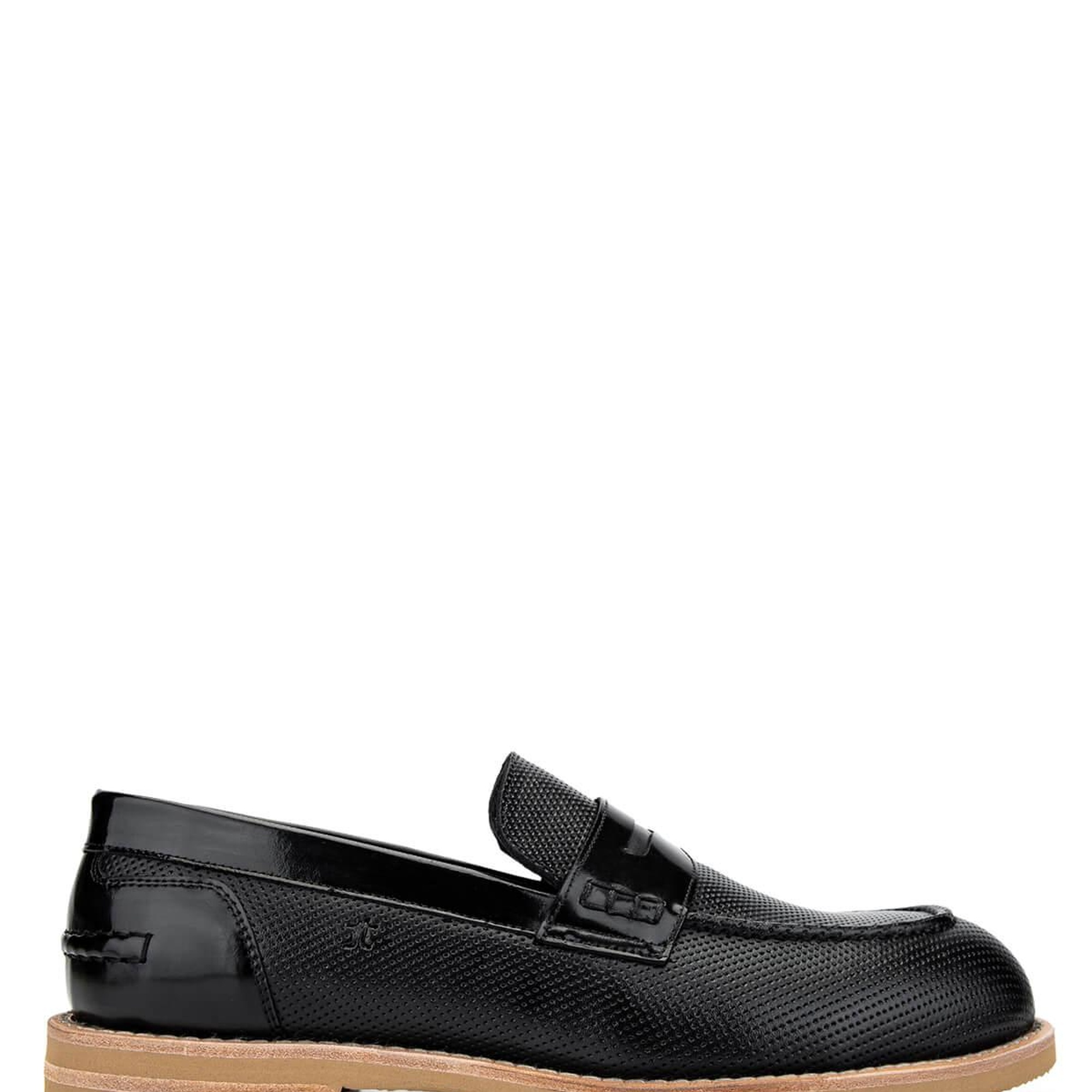 Tamer Tanca Erkek Hakiki Deri Siyah Loafer Ayakkabı