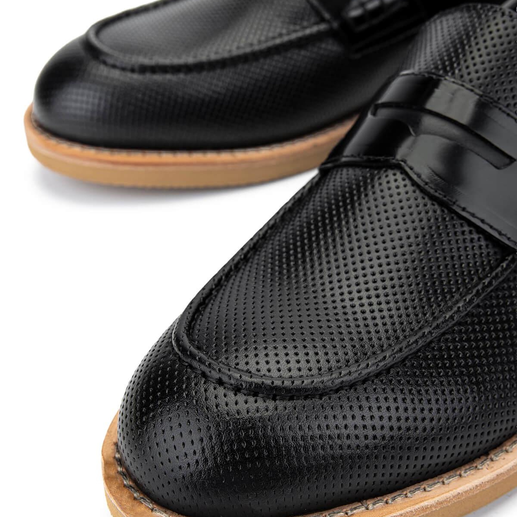 Tamer Tanca Erkek Hakiki Deri Siyah Loafer Ayakkabı