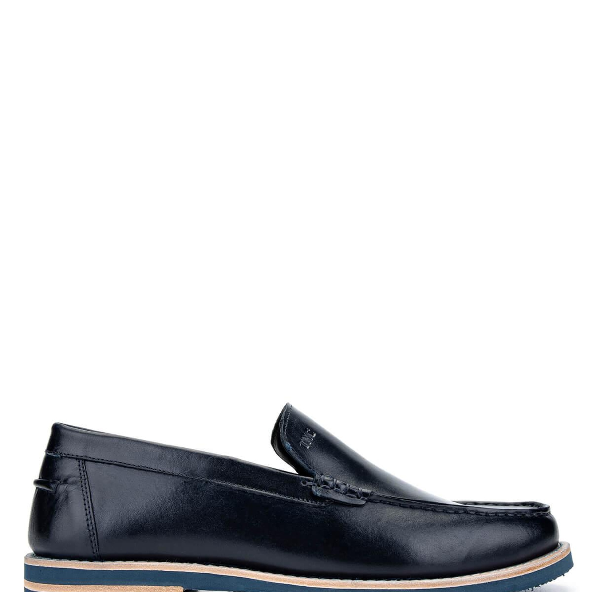 Tamer Tanca Erkek Hakiki Deri Lacivert Loafer Ayakkabı