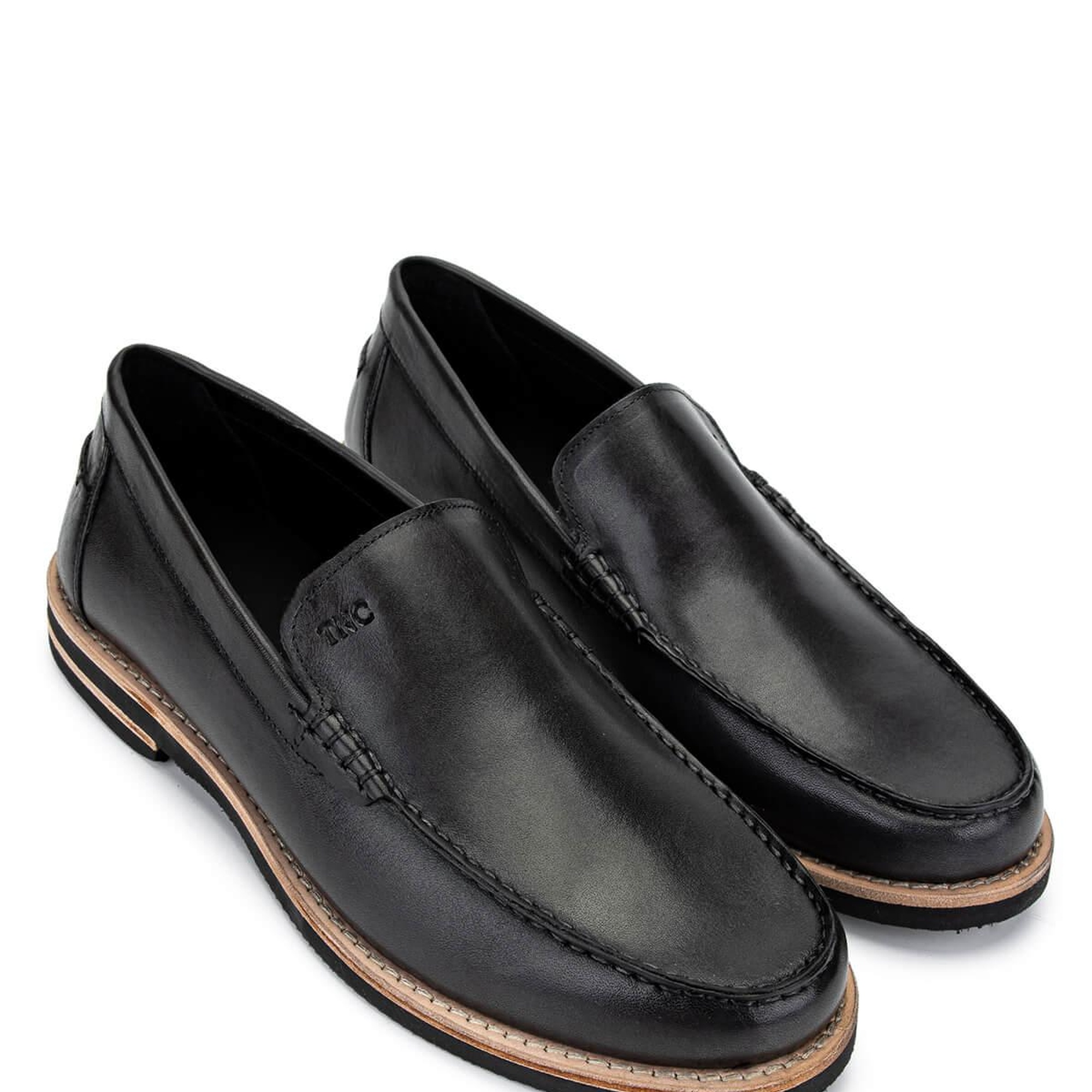 Tamer Tanca Erkek Hakiki Deri Siyah Loafer Ayakkabı