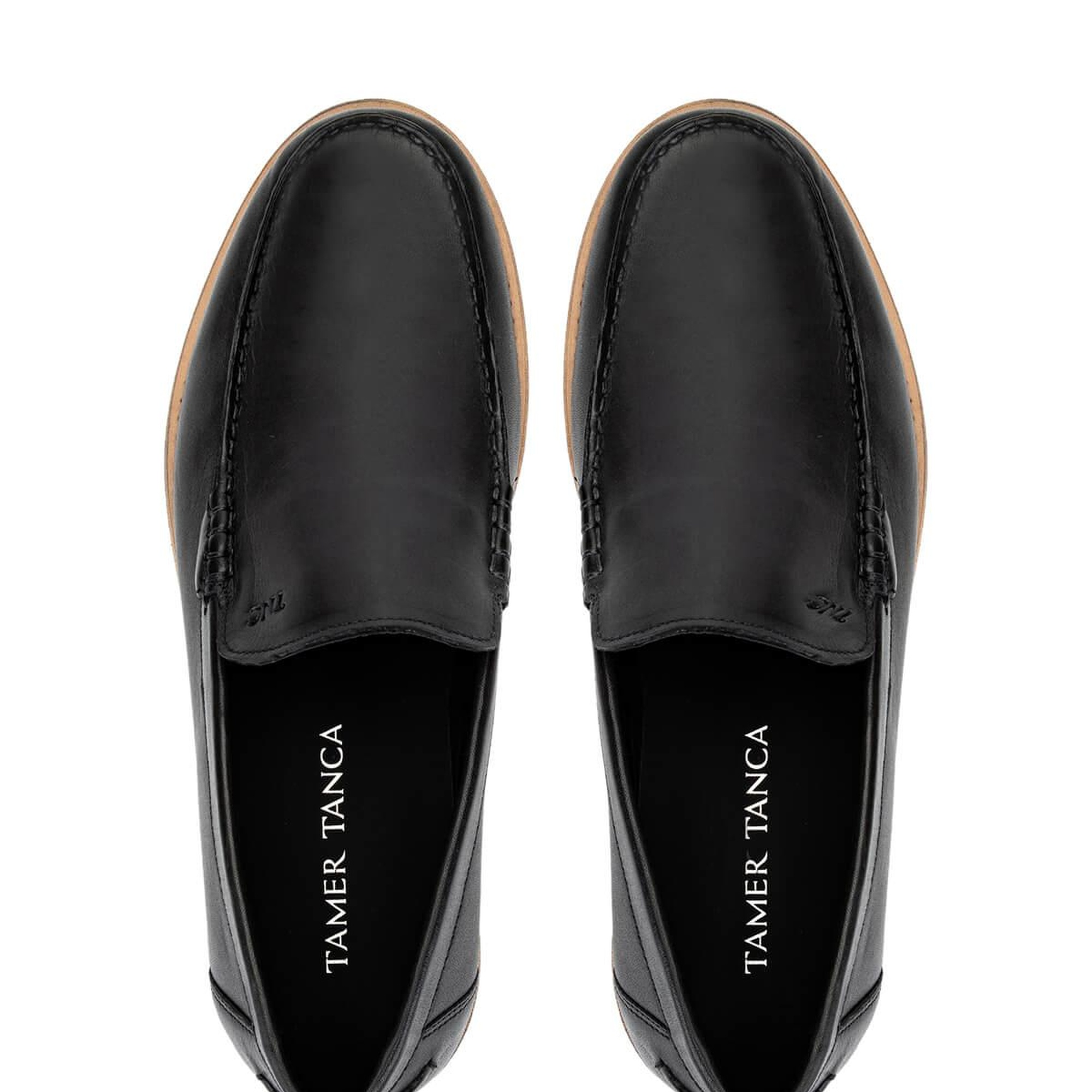 Tamer Tanca Erkek Hakiki Deri Siyah Loafer Ayakkabı