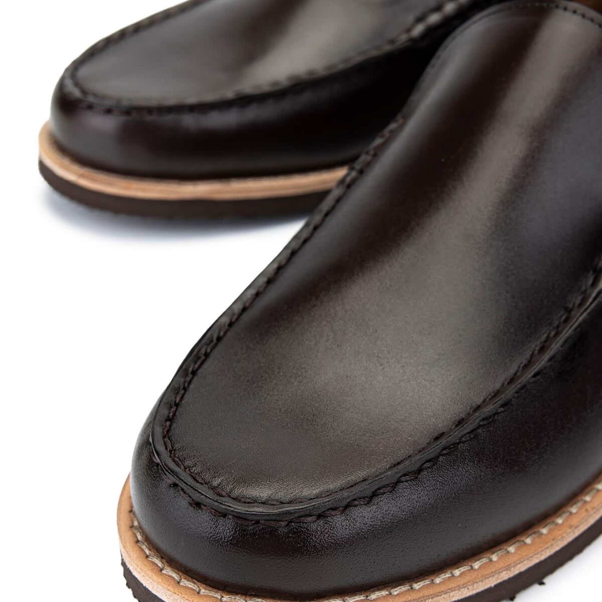 Tamer Tanca Erkek Hakiki Deri Kahverengi Loafer Ayakkabı