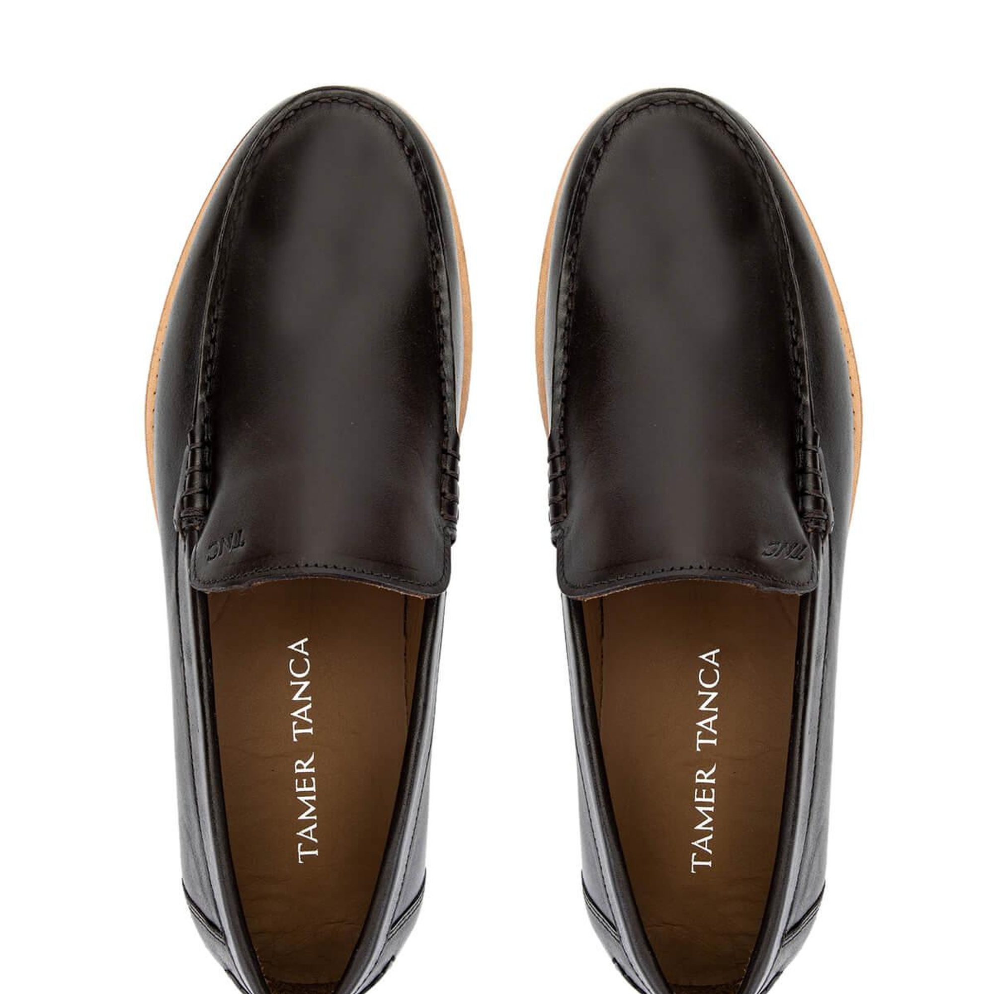 Tamer Tanca Erkek Hakiki Deri Kahverengi Loafer Ayakkabı
