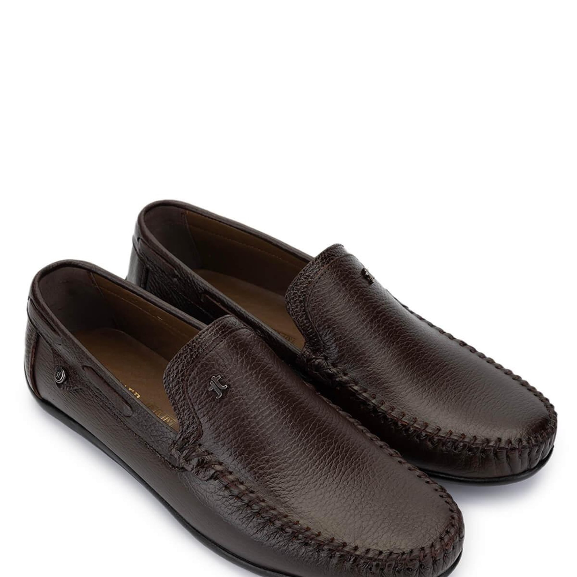 Tamer Tanca Erkek Hakiki Deri Kahverengi Loafer Ayakkabı