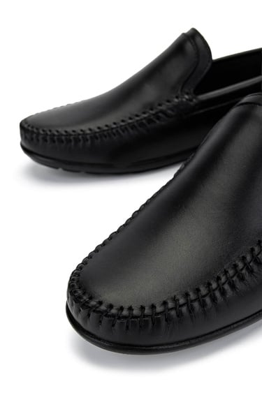  Tamer Tanca Erkek Hakiki Deri Siyah Deri Loafer Ayakkabı