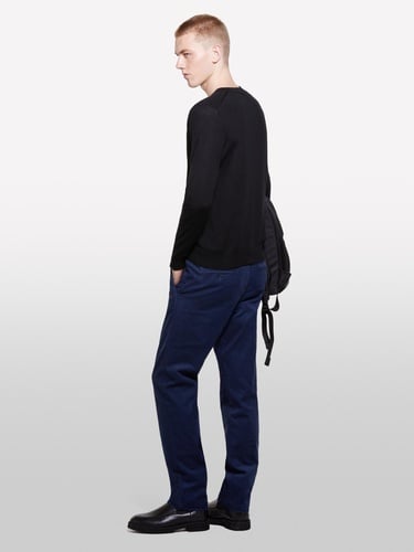  Erkek Siyah Yün Karışımlı Bisiklet Yaka Kazak