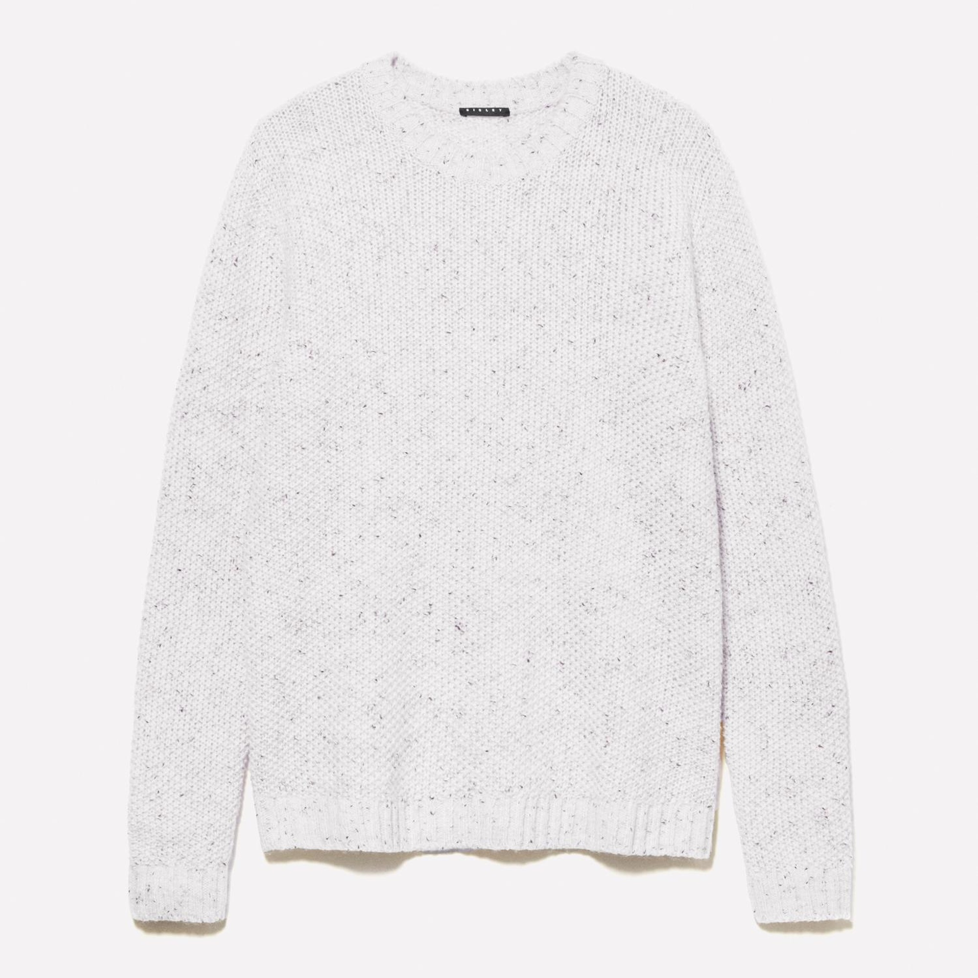 Erkek Bej Yün Karışımlı Normal Kesim Ribanalı Bisiklet Yaka Kazak