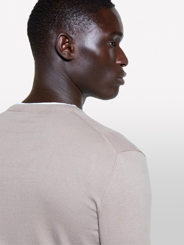  Erkek Deve Tüyü Pamuk Karışımlı Normal Kesim Uzun Kollu Ribanalı Kazak